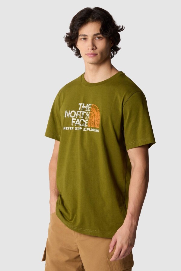 The North Face M S/S Rust 2 Tee Erkek Tişört Yeşil 