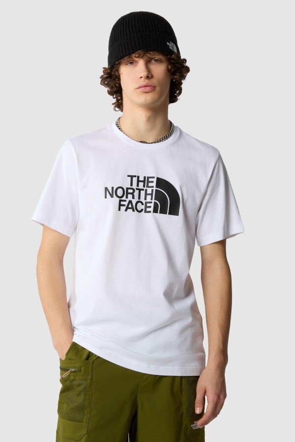 The North Face M S/S Easy Tee Erkek Tişört Beyaz 