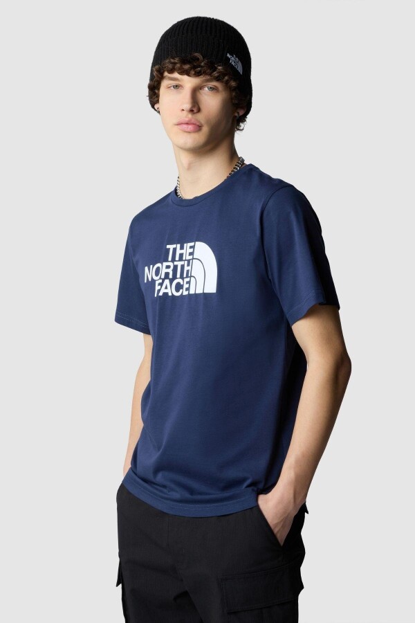 The North Face M S/S Easy Tee Erkek Tişört Lacivert 