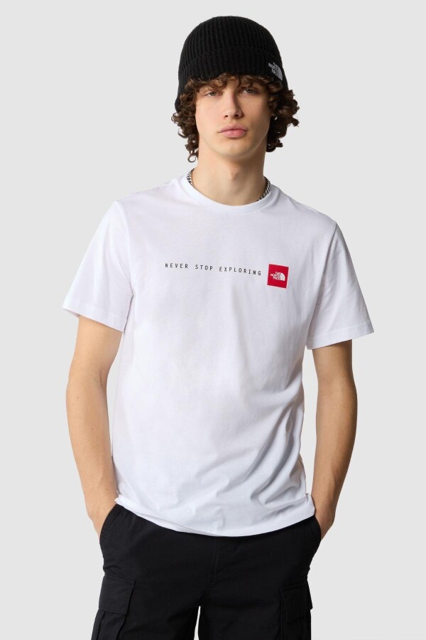 The North Face M S/S Erkek Never Stop Exploring Tee Erkek Tişört Beyaz 