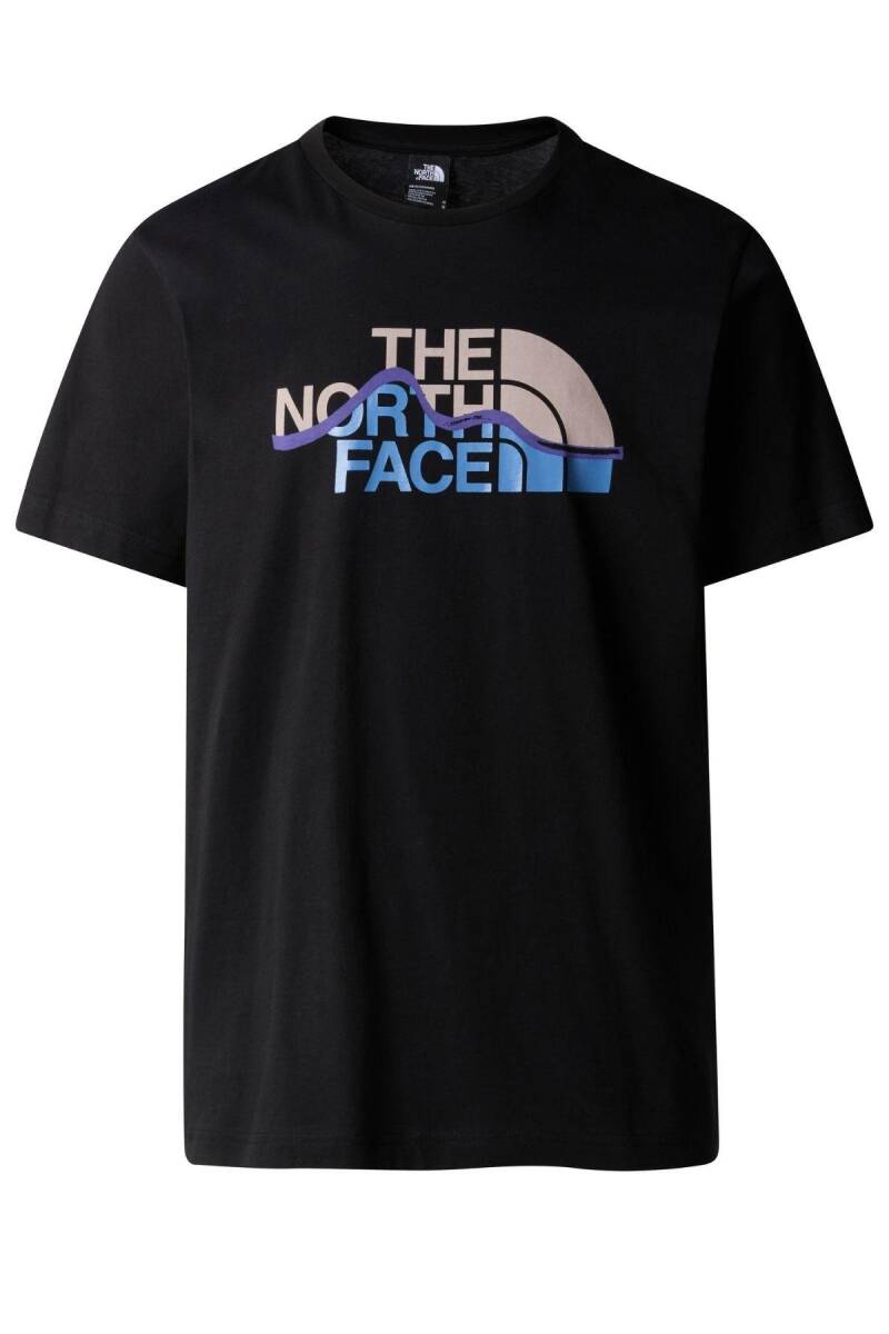 The North Face M S/S Mountain Line Tee Erkek Tişört Sİyah - 4