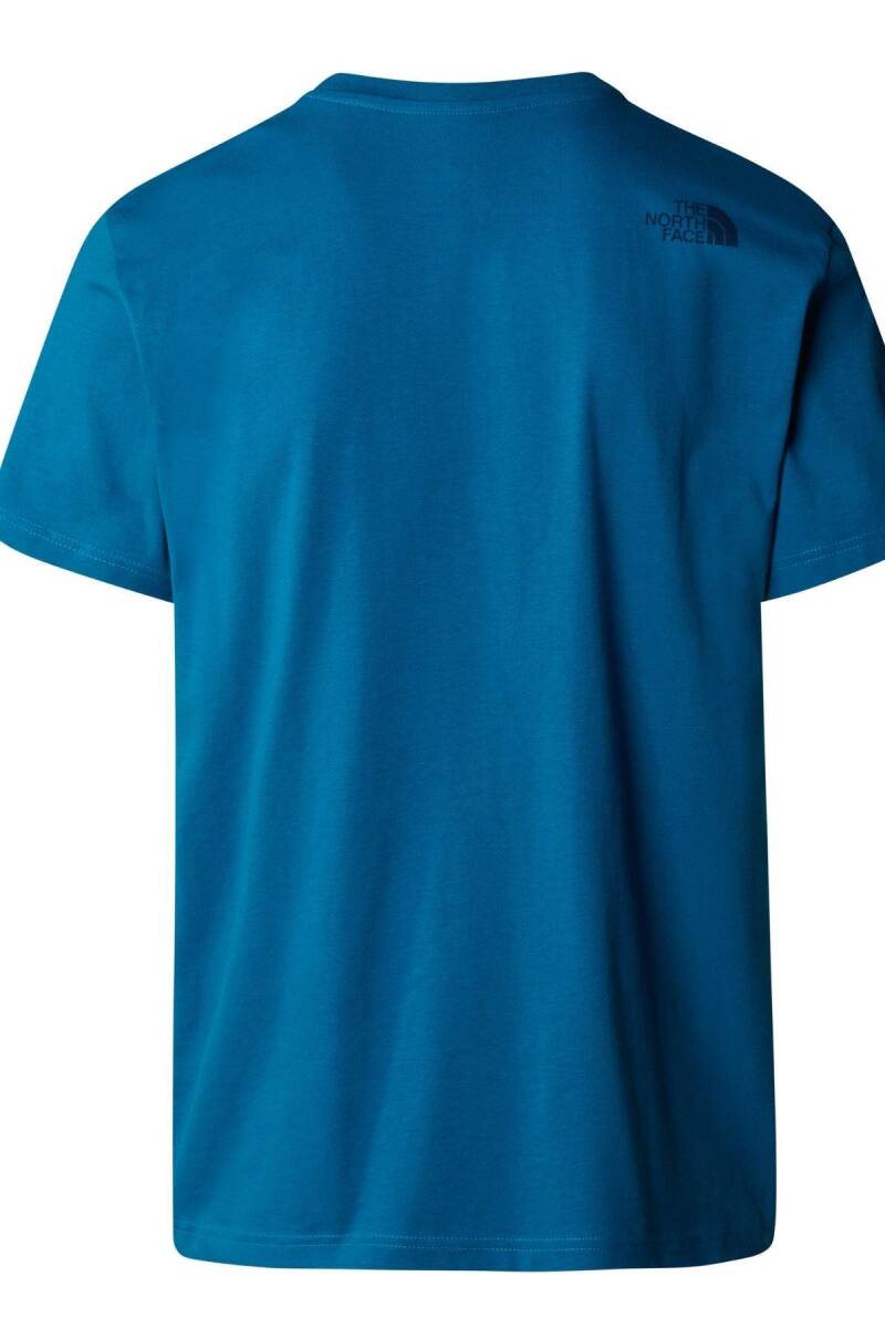 The North Face M S/S Mountain Line Tee Erkek Tişört Mavi - 5