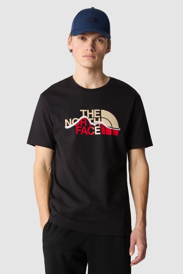 The North Face M S/S Mountain Line Tee Erkek Tişört Siyah 