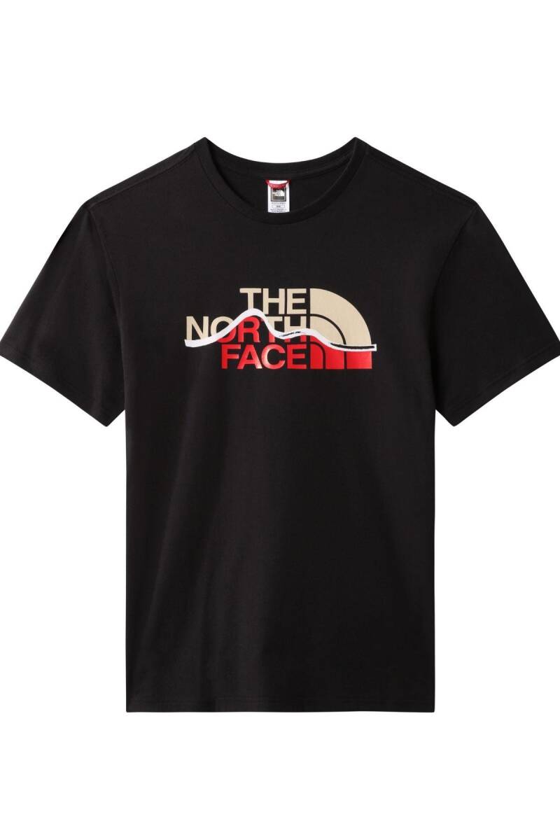 The North Face M S/S Mountain Line Tee Erkek Tişört Siyah - 4