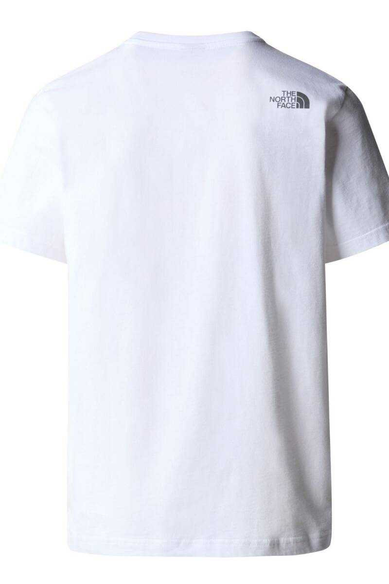 The North Face M S/S Mountain Line Tee Erkek Tişört Beyaz - 5