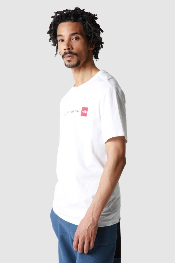 The North Face M S/S Never Stop Exploring Tee Erkek Tişört Beyaz 