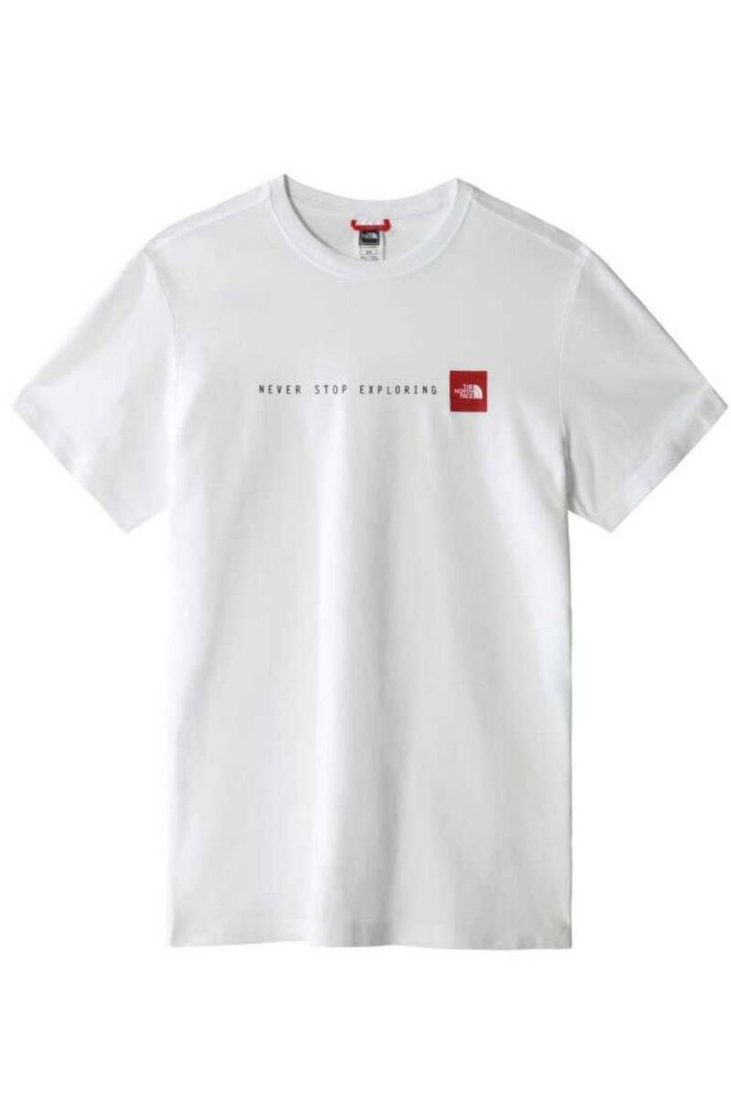 The North Face M S/S Never Stop Exploring Tee Erkek Tişört Beyaz - 4