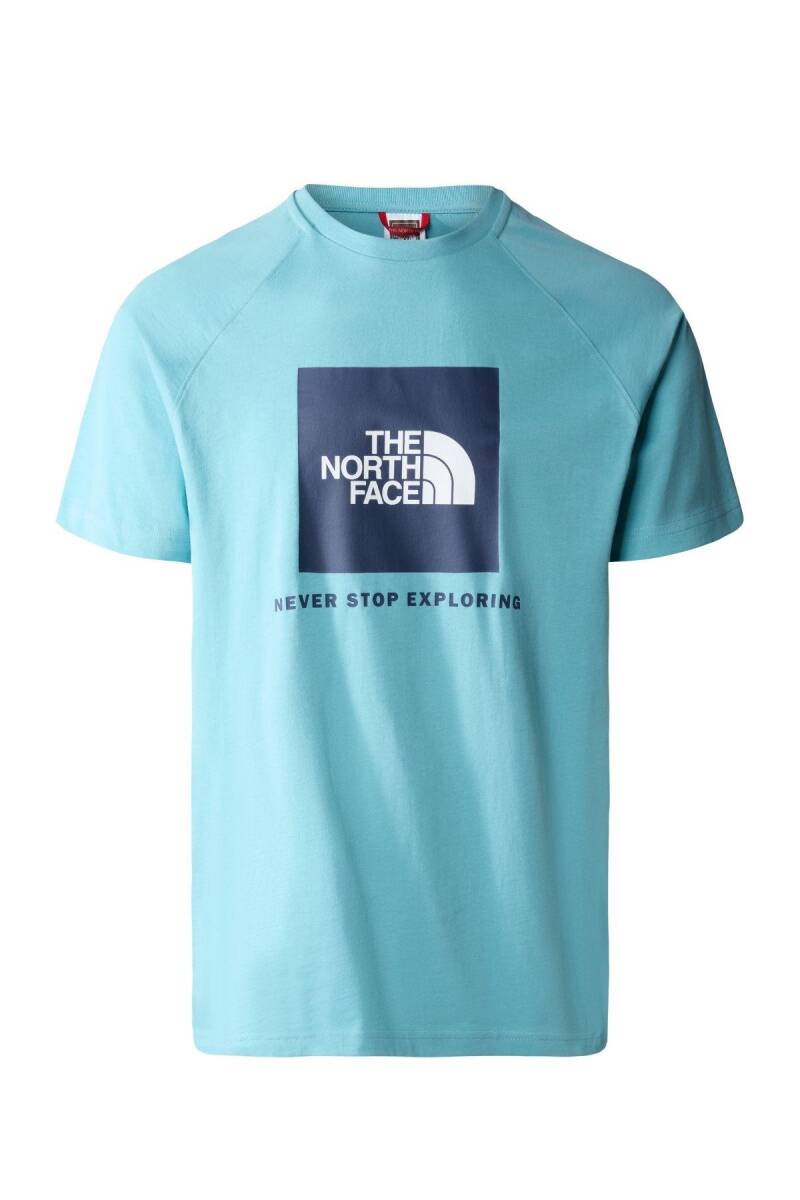 The North Face M S/S Raglan Redbox Tee - EU Erkek Tişört Mavi - 1