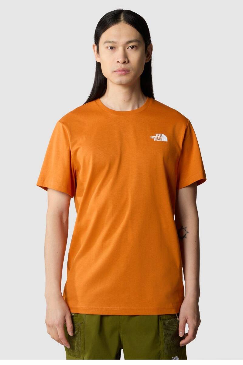 The North Face M S/S Redbox Tee Erkek Tişört Turuncu - 1