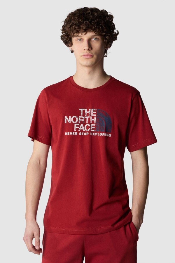 The North Face M S/S Rust 2 Tee Erkek Tişört Kırmızı 