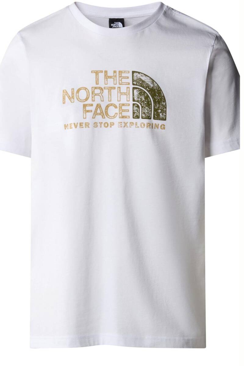 The North Face M S/S Rust 2 Tee Erkek Tişört Beyaz - 4