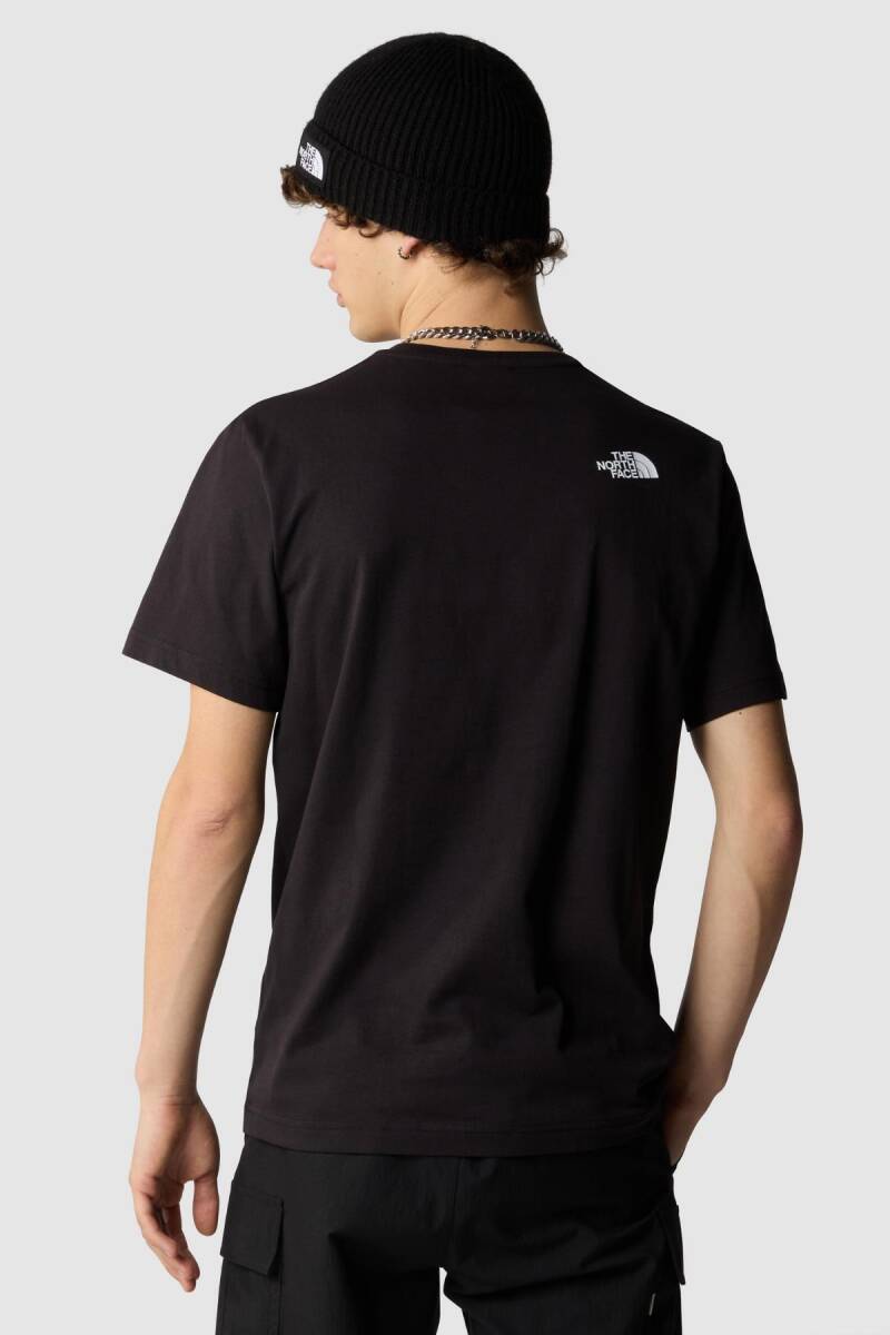 The North Face M S/S Woodcut Dome Tee Erkek Tişört Siyah - 3