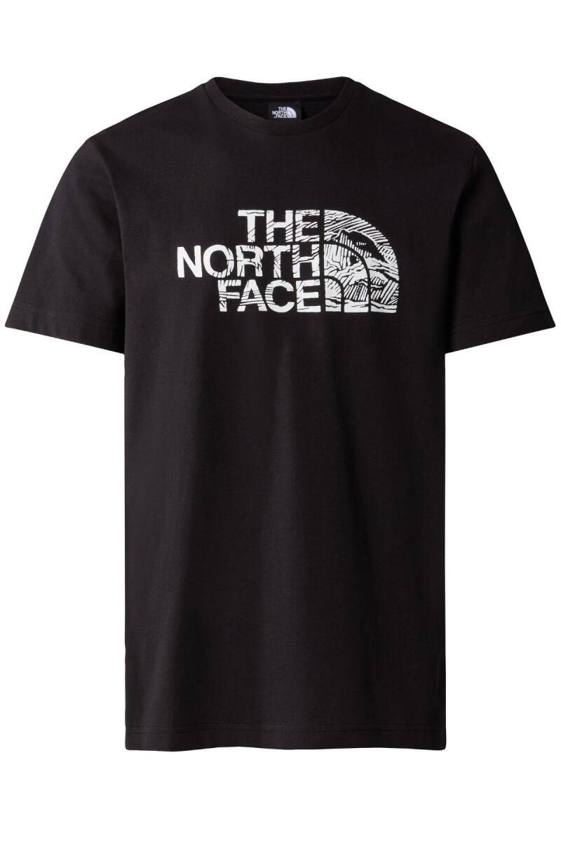 The North Face M S/S Woodcut Dome Tee Erkek Tişört Siyah - 4