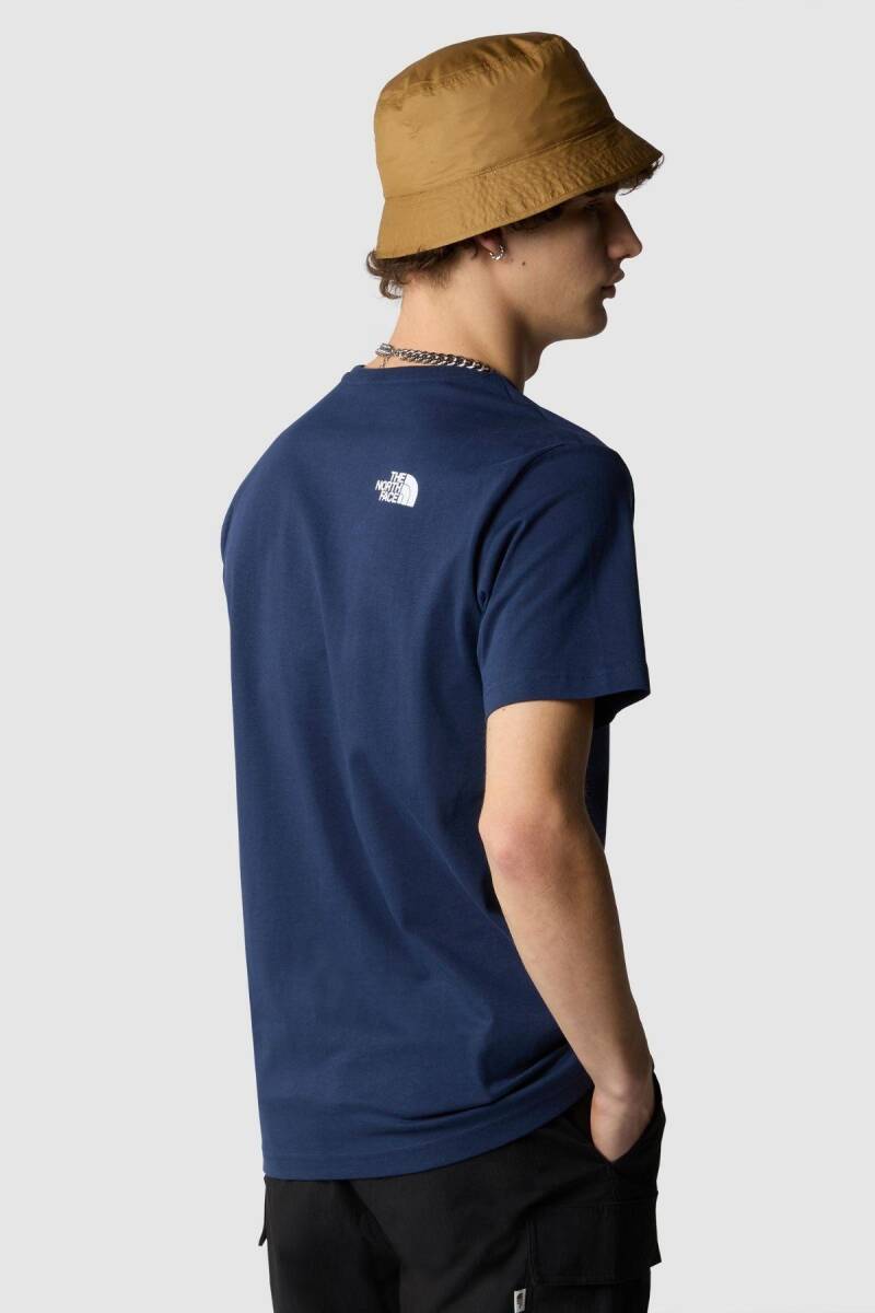 The North Face M S/S Woodcut Dome Tee Erkek Tişört Lacivert - 3