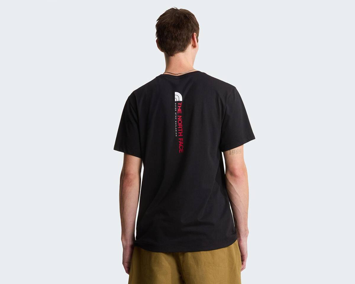 The North Face M VERTICAL REGULAR SHORT SLEEVE TEE-GRAP Tişört Siyah - 4