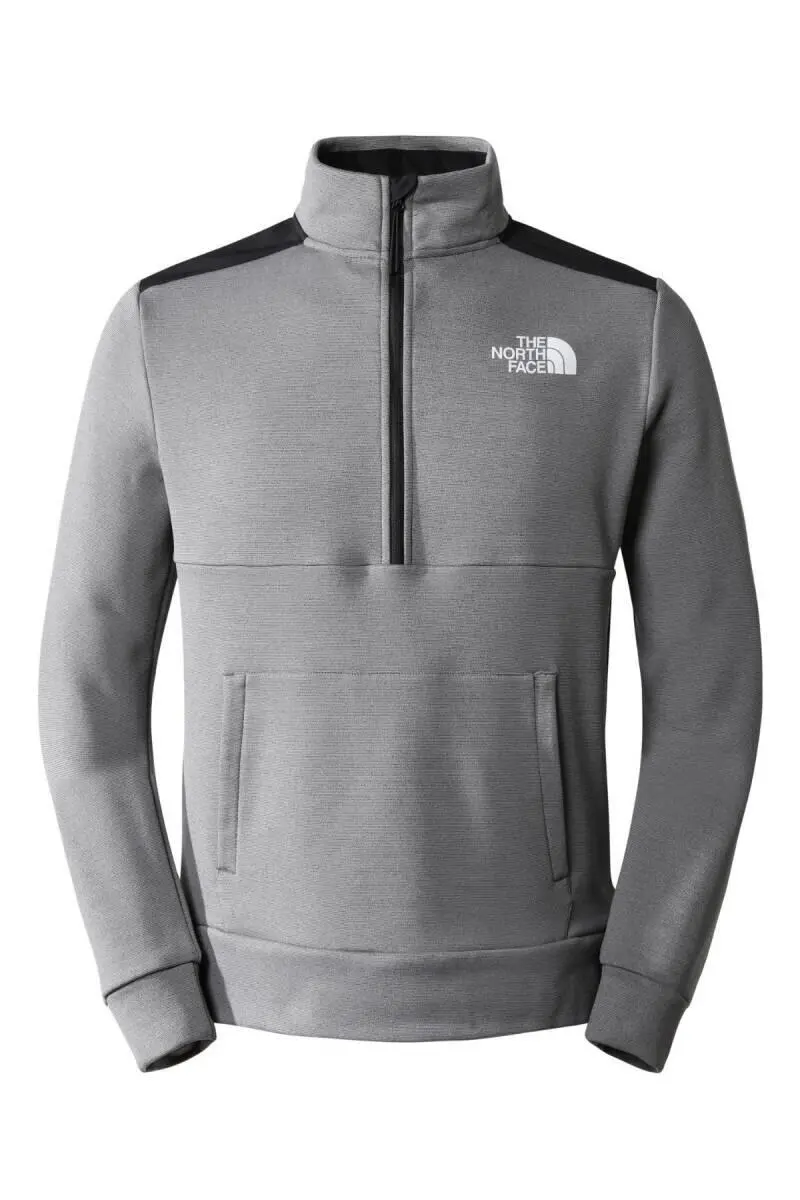 The North Face MA 1/4 Zıp Yarım Fermuarlı Sweatshirt Erkek Gri/Siyah - 1