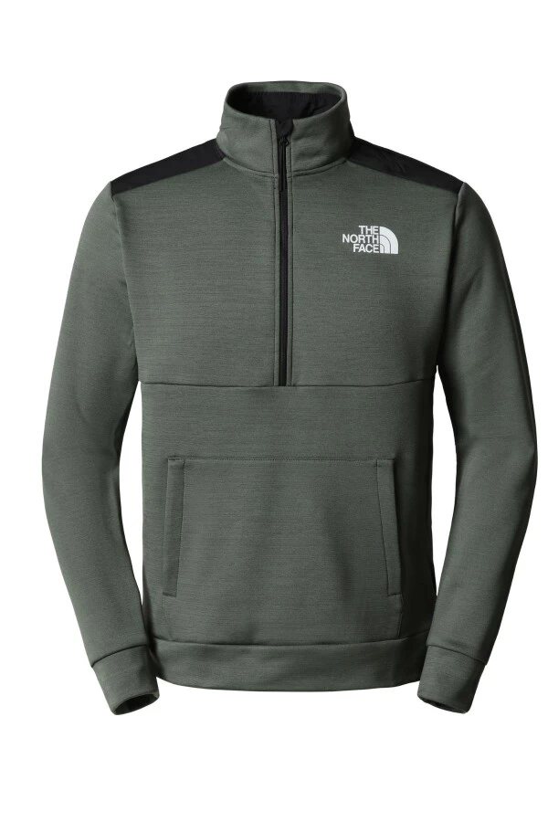 The North Face MA 1/4 Zıp Yarım Fermuarlı Sweatshirt Erkek Haki/Siyah 