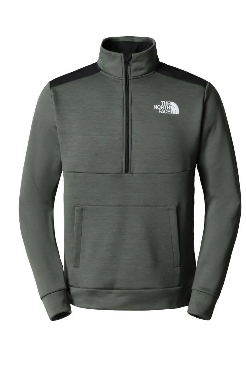 The North Face MA 1/4 Zıp Yarım Fermuarlı Sweatshirt Erkek Haki/Siyah - 1