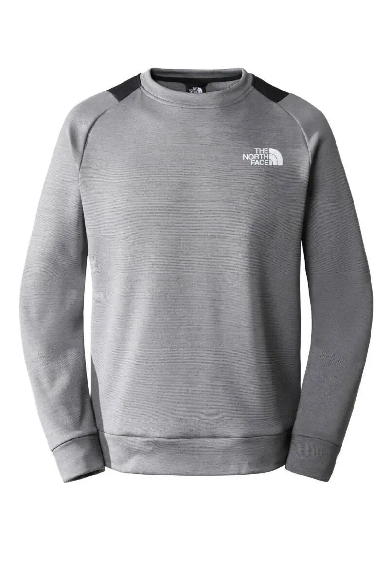 The North Face MA Crew Fleece Sweatshirt Erkek Gri/Siyah - 1
