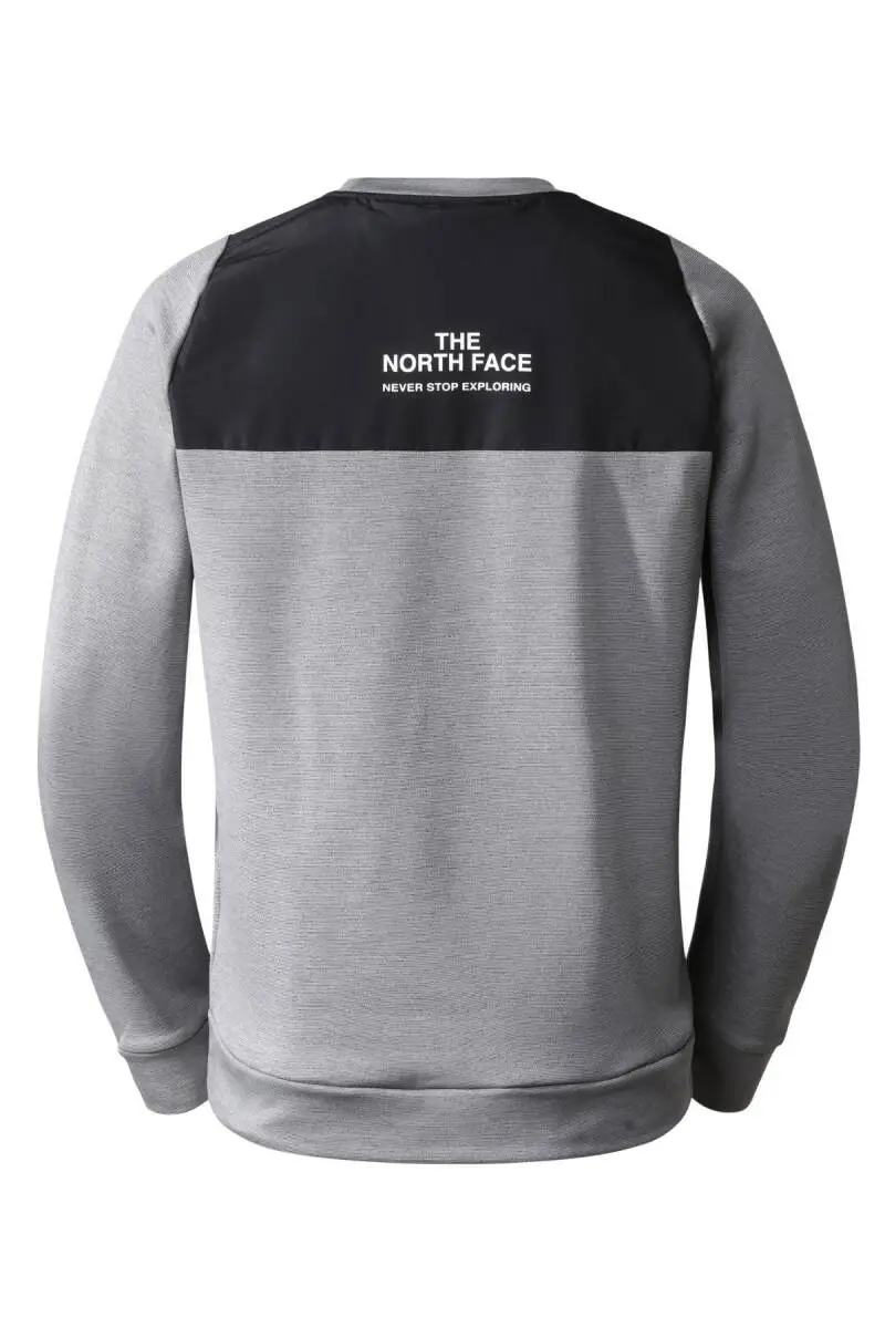 The North Face MA Crew Fleece Sweatshirt Erkek Gri/Siyah - 2