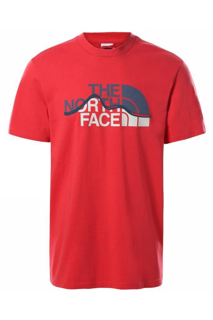 The North Face Mountain Line Erkek T-Shirt Kırmızı - 1
