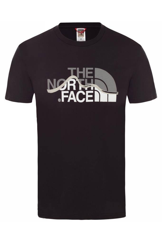 The North Face Mountain Line Erkek Tişört Siyah - 1