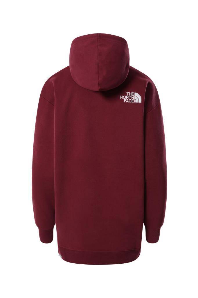 The North Face Oversized Hoodie Kapüşonlu Kadın Sweatshirt Bordo - 2