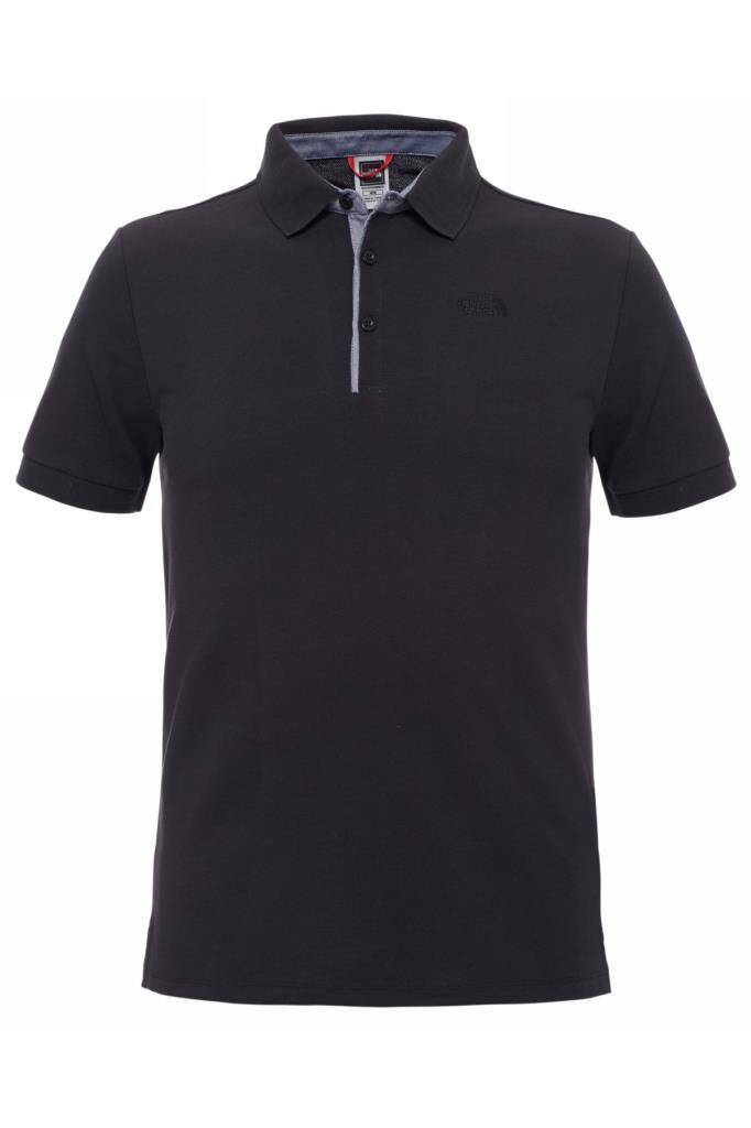 The North Face Premium Polo Piquet Erkek Polo Yaka Tişört Siyah - 1