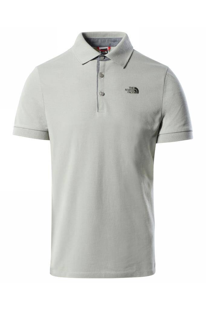 The North Face Premium Polo Piquet Erkek Tişört Gri - 1