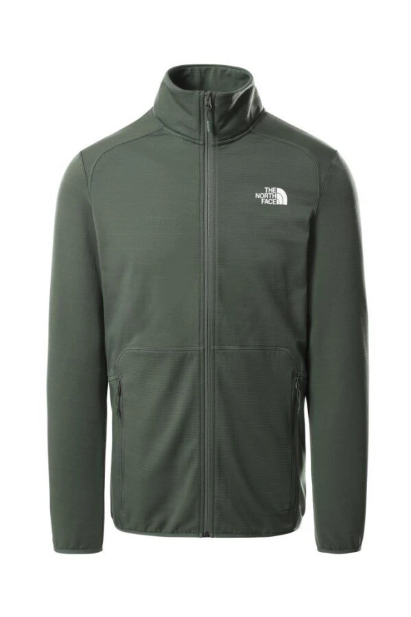 The North Face Quest Tam Fermuarlı Erkek Sweatshirt Yeşil 