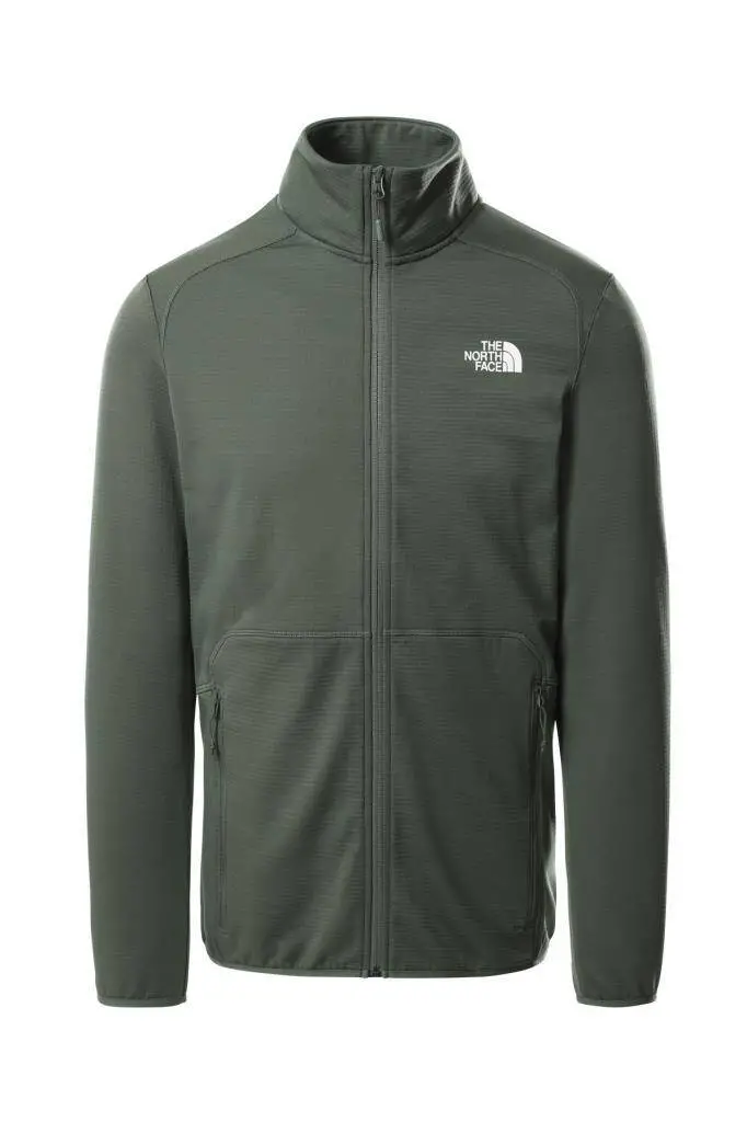 The North Face Quest Tam Fermuarlı Erkek Sweatshirt Yeşil - 1