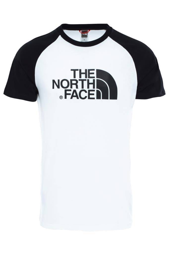 The North Face Raglan Easy Erkek Tişört Siyah/Beyaz - 1