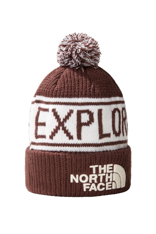 The North Face Retro Tnf Pom Beanie Bere Kahverengi 