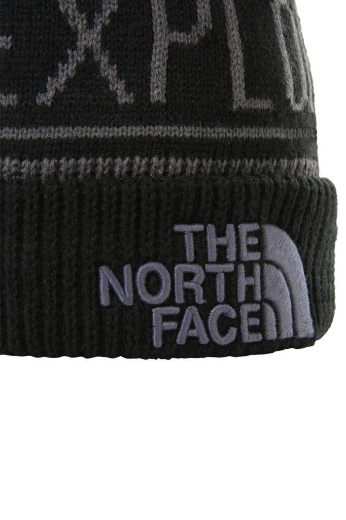 The North Face Retro TNF Pom Bere Siyah/Gri - 4