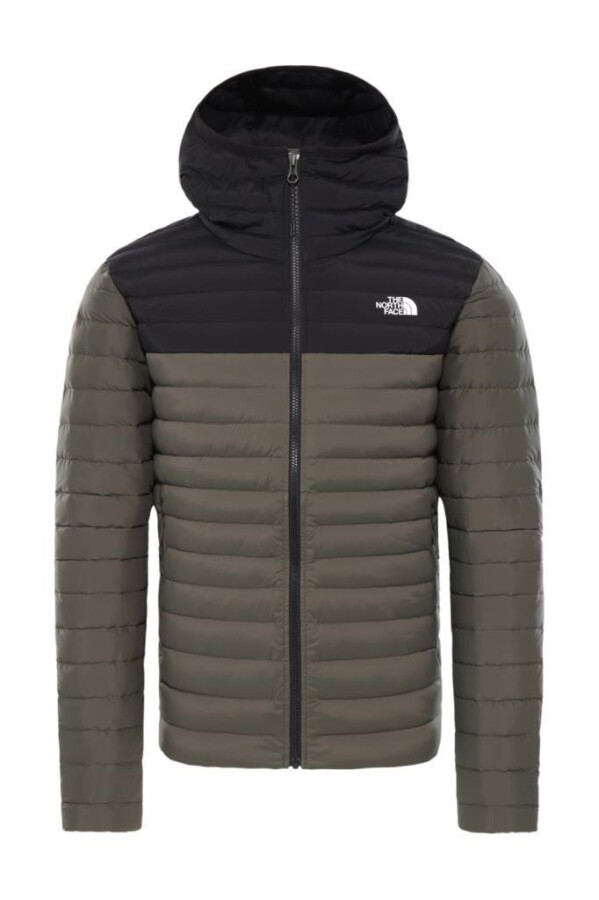 The North Face Stretch Down Hoodie Kapüşonlu Erkek Mont Siyah/Yeşil 