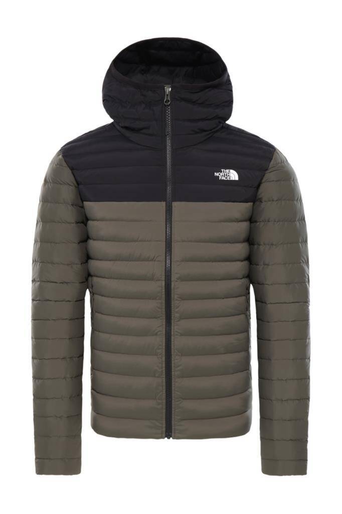 The North Face Stretch Down Hoodie Kapüşonlu Erkek Mont Siyah/Yeşil - 1