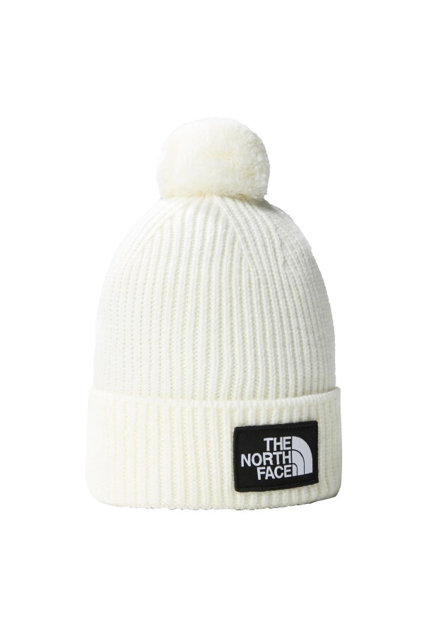 The North Face Tnf Logo Box Pom Beanie Bere Beyaz 