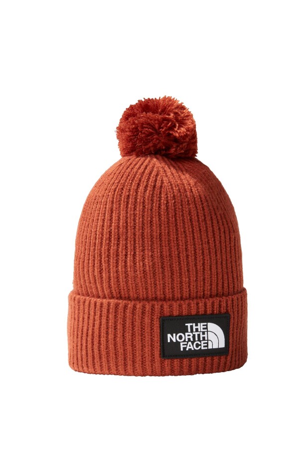 The North Face Tnf Logo Box Pom Beanie Bere Kahverengi 