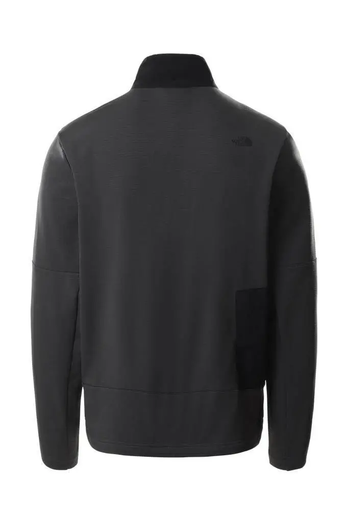The North Face Wayroute Tam Fermuarlı Erkek Sweatshirt Gri/Siyah - 2