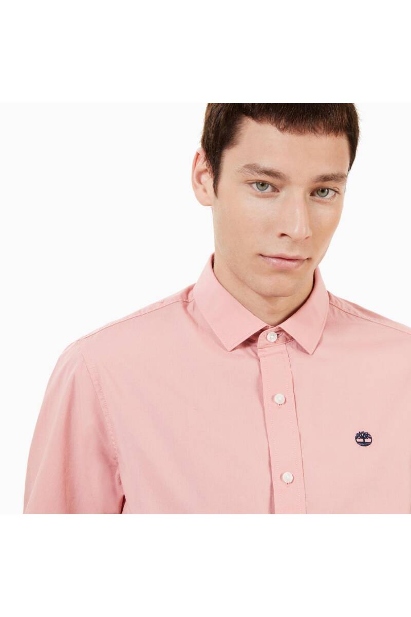 Timberland Ls Eastham River Stretch Poplin Fitten Ekrek Gömlek Pembe - 1