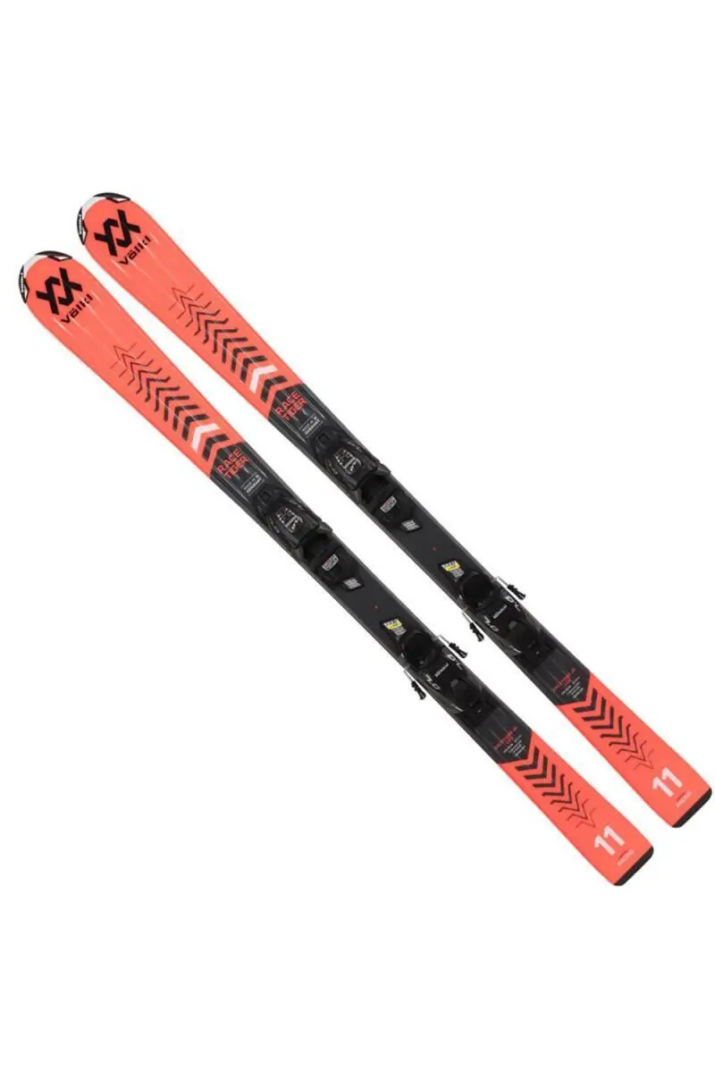 Völkl Jr Racetiger Kırmızı Vmotıon Kayak + 4.5 Vmotıon JR Bağlama 120 CM - 1